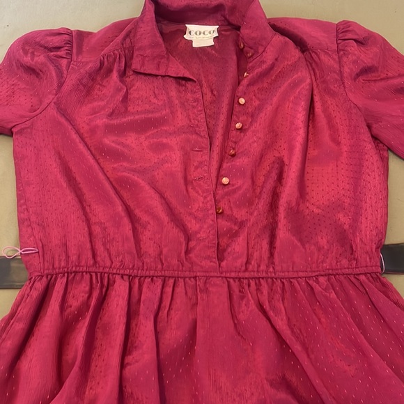 COCO of CALIFORNIA. Vintage long sleeve, buttons in front  sz 10” WOMENS DRESS - Picture 13 of 16